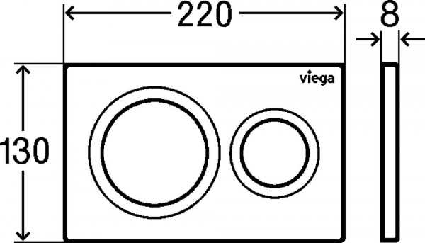 Кнопка смыва Viega Prevista 8610.1 хром