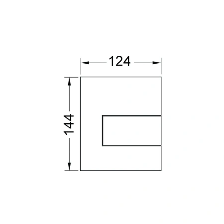 Кнопка смыва TECEsquare Urinal 9242813, черный матовый