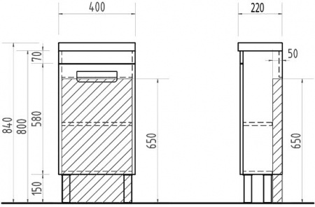 Тумба с раковиной Vigo Plaza 40