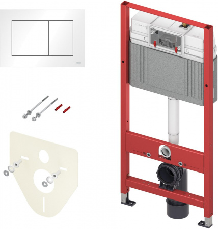 Система инсталляции для унитазов TECE Base 9400413 4 в 1 с кнопкой смыва