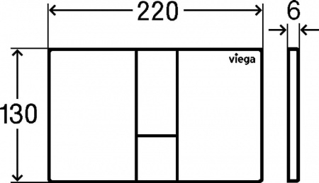 Кнопка смыва Viega Prevista 8614.1 насыщенный черный