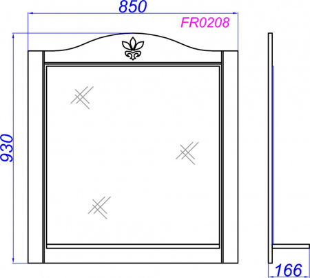 Мебель для ванной Aqwella Franchesca 85