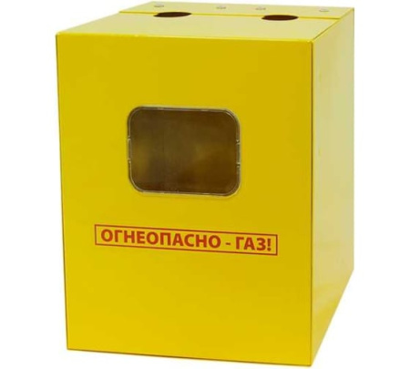 Шкаф для газового счетчика Rispa ШГС-2.0-200 (металлический, желтый, ВК G4)
