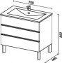 Мебель для ванной Sanvit Кубэ-3 70 белый глянец