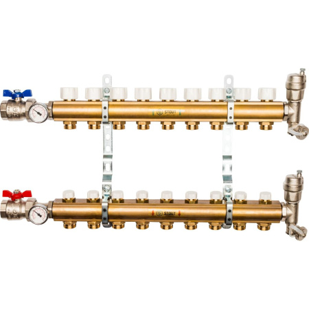 Коллекторная группа для отопления STOUT 0468 - 9 выходов