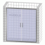 Душевая дверь в нишу Kubele DE019D4-MAT-MT 155 см, профиль матовый хром