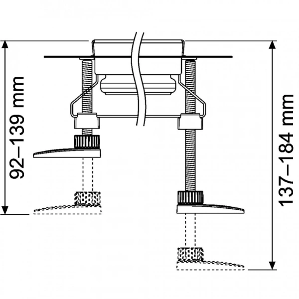 Комплект опор для трапа TECEdrainline, 4 штуки, 92 - 139 мм