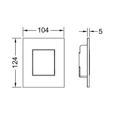 Кнопка смыва TECEnow Urinal 9242401, пластик, хром глянцевый