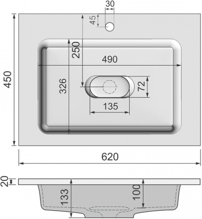 Мебель для ванной Jorno Modul 65