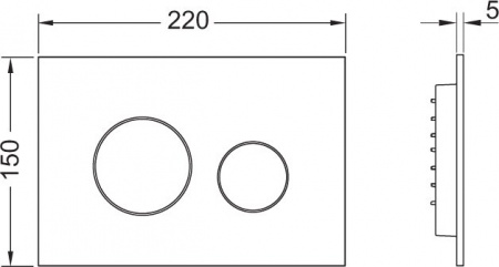 Кнопка смыва TECE Loop 9240924 черная глянцевая