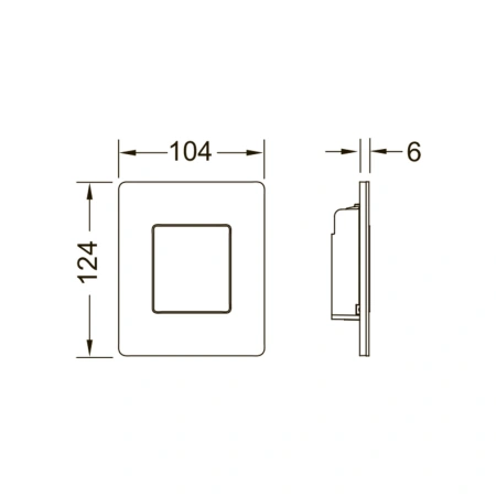 Кнопка смыва TECEsolid Urinal 9242435, сталь, черный матовый