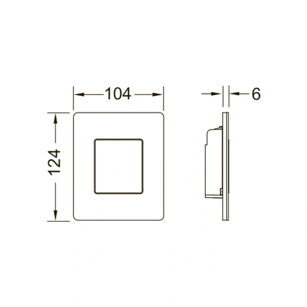 Кнопка смыва TECEsolid Urinal 9242432, сталь, белый глянцевый