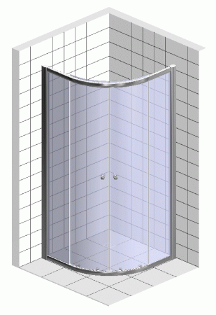 Душевой уголок Cezares Giubileo-R2-100 прозрачное стекло, хром