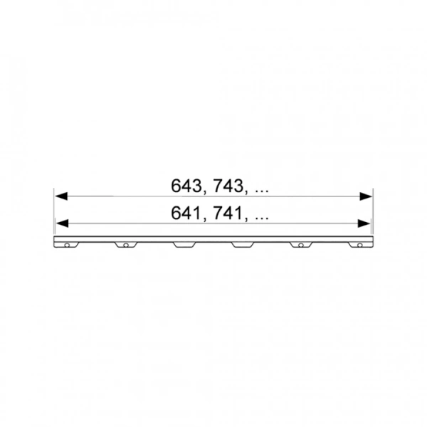 Основа под плитку TECEdrainline plate II 700 мм, нержавеющая сталь