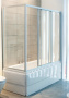 Шторка на ванну GuteWetter Practic Part GV-413A правая 183x80 см стекло бесцветное, профиль матовый хром