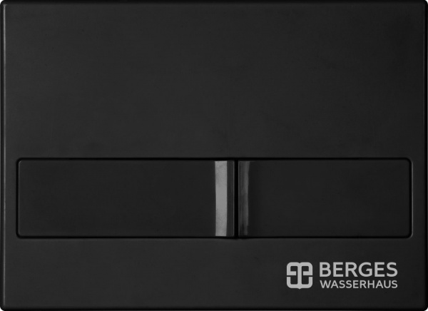 Система инсталляции для унитазов Berges Wasserhaus Novum L5 с черной кнопкой смыва Soft Touch