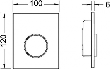 Кнопка смыва TECE Loop Urinal 9242626 хром