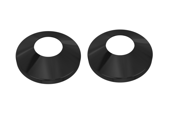 Комплект фитингов для нижнего подключения водяных полотенцесушителей типа лесенка Aquatek AQ 2020BL, вентиль квадрат, цвет черный муар