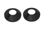 Комплект фитингов для нижнего подключения водяных полотенцесушителей типа лесенка Aquatek AQ 1020BL, вентиль круглый, цвет черный муар