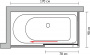 Шторка на ванну GuteWetter Slide Part GV-863A левая 170x90 см стекло бесцветное, профиль хром
