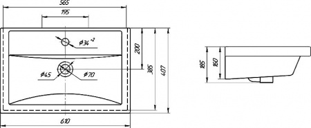 Мебель для ванной Vigo Geometry 60 бетон