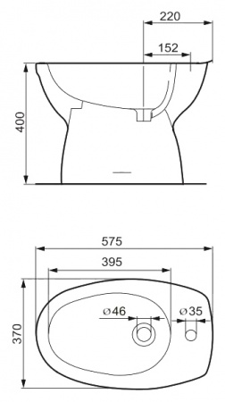 Биде напольное Cezares King palace CZR-618-T