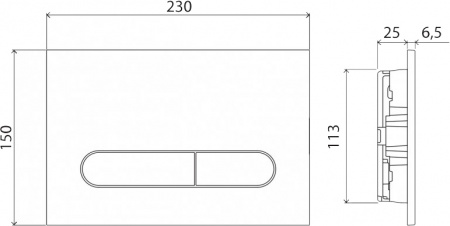 Кнопка смыва BelBagno Prospero BB005-PR-CHROME хром глянцевый