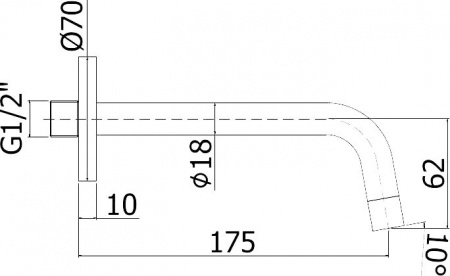 Излив Paffoni Light ZBOC045NO