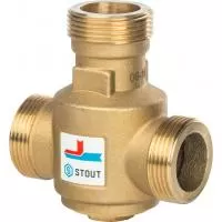 Термостатический смесительный клапан Stout G 1 1/4* НР (55°С, Kvs 9 м3/ч)