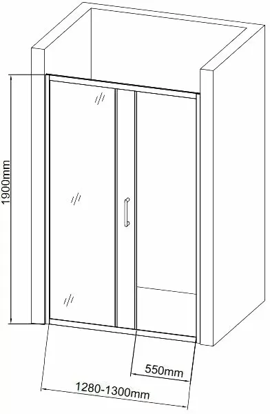 Душевая дверь в нишу Aquanet SD-1300A 130 см