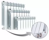 Радиатор биметаллический секционный Rifar Base Ventil 200 х 12 секций (подключение нижнее справа)