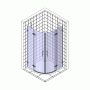 Душевой уголок Vegas Glass AFS 90 08 01 профиль глянцевый хром, стекло прозрачное